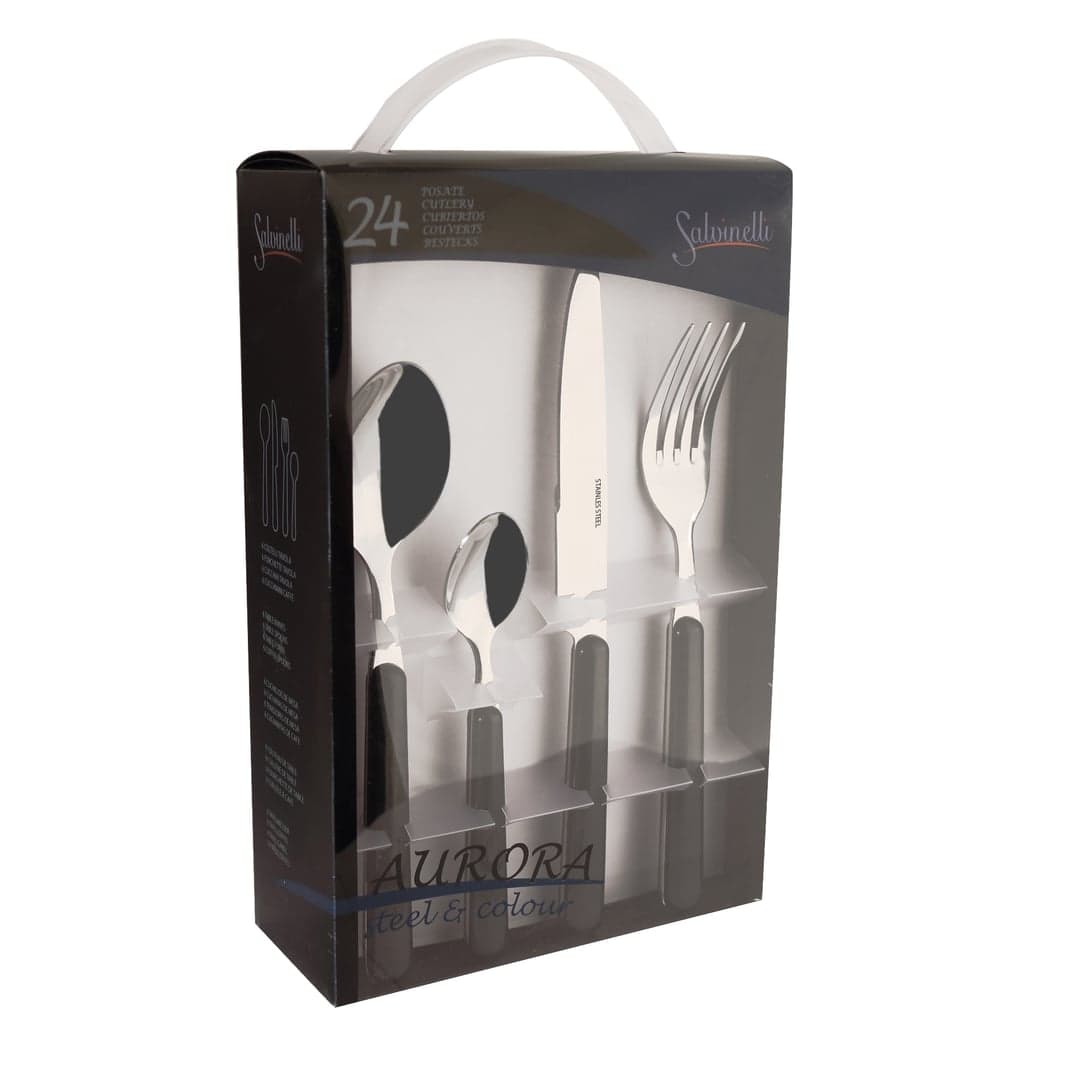 AURORA - Fekete készlet 24 db