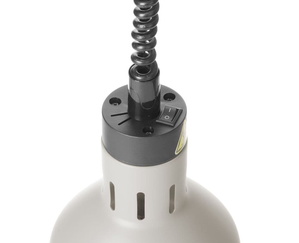 Függesztett melegentartó lámpa hengeres alakú - Fehér - 230V/250W - 4