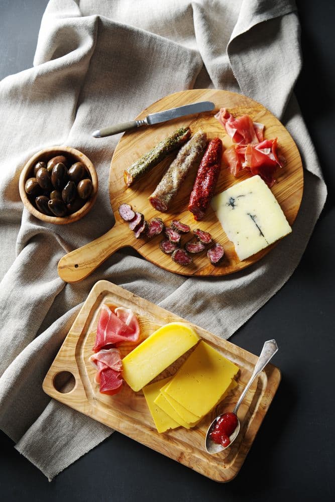 Olívafa felszolgálódeszka - ⌀320x(H)19mm - 4