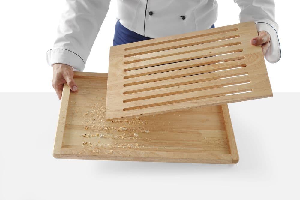 Kenyérvágódeszka - Sötét fa - 475x322mm - 3