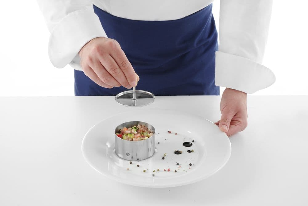 Az ételgyűrű és a tolóeszköz kör alakú - ⌀80x(H)45mm - 2