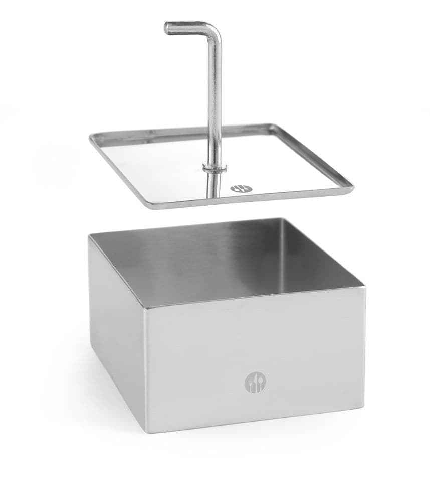 Ételgyűrű és nyomólemez négyzet - ételgyűrű - 80x80x(H)45mm - 4
