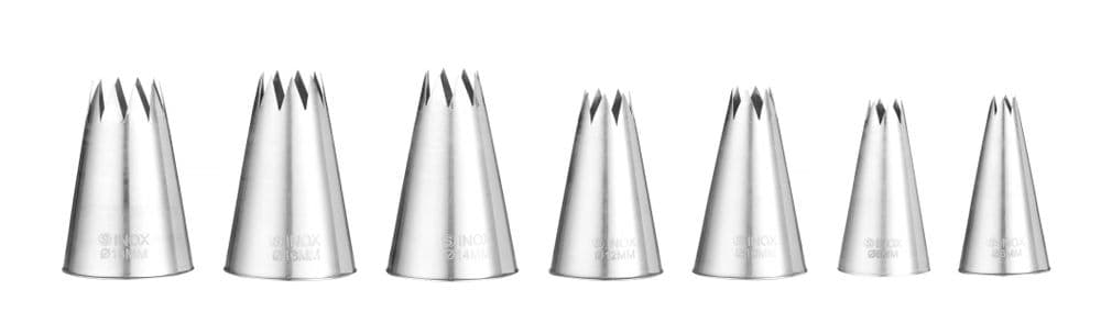 Icing tippek – csillag - ø6-8-10-12-14-16-18 - 7 db