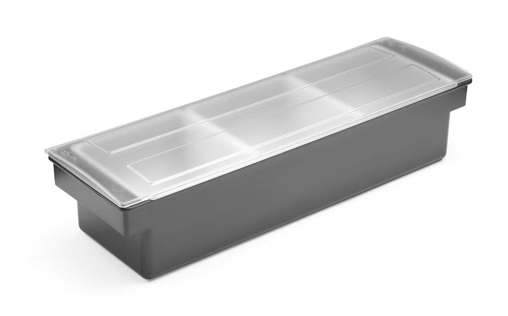 Rúd hozzávaló-tartó - 3 rekesz - BarUp - Fekete - 480x150x(H)100mm - 4