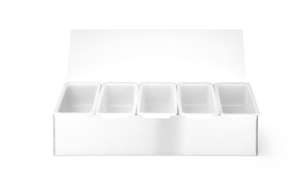 Tároló doboz - BarUp - 5 tartály - 375x140x(H)90mm - 2