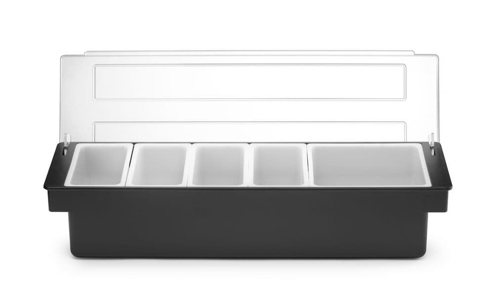 Tároló doboz - BarUp - Fekete - 480x150x(H)100mm - 4