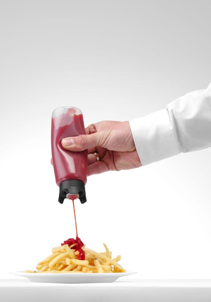 Nem csöpögő szósz adagoló üveg - designed by Robert Bronwasser - 0,23L - ⌀50x(H)160mm - 3