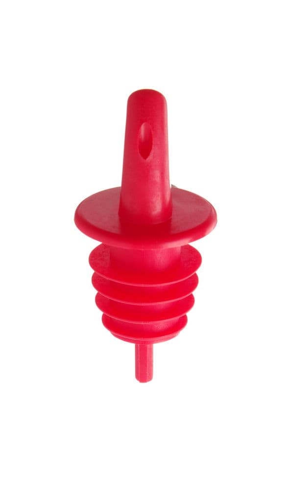 Szabad áramlású kiöntő - 6-os készlet - BarUp - 2 fekete - 2 fehér - 2 piros - Piros - 6 db - 4