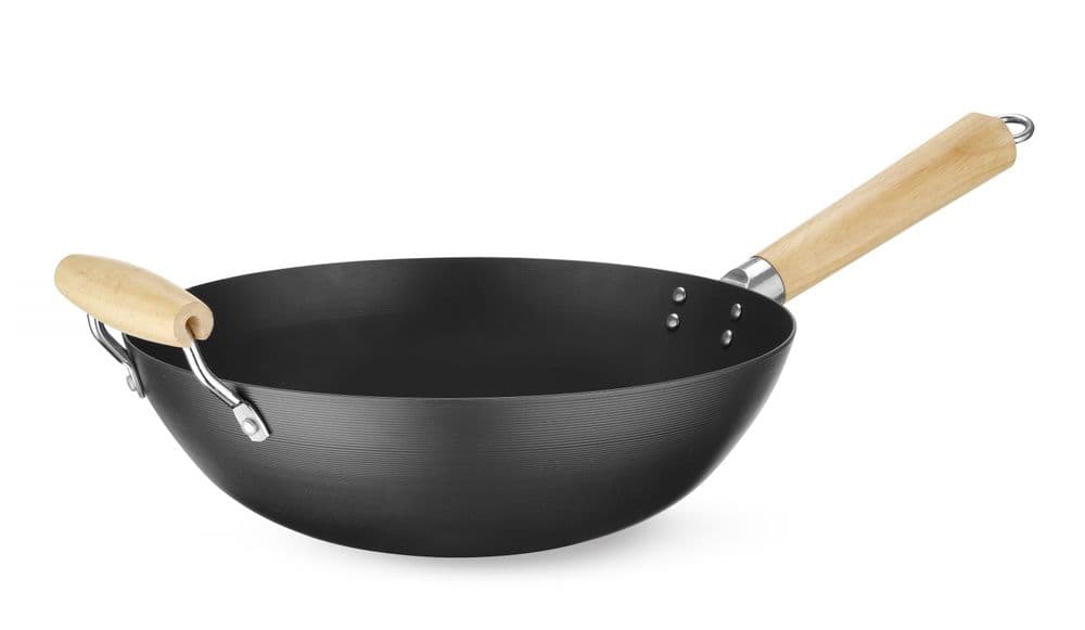 Wok fa fogantyúval - ⌀324x565mm