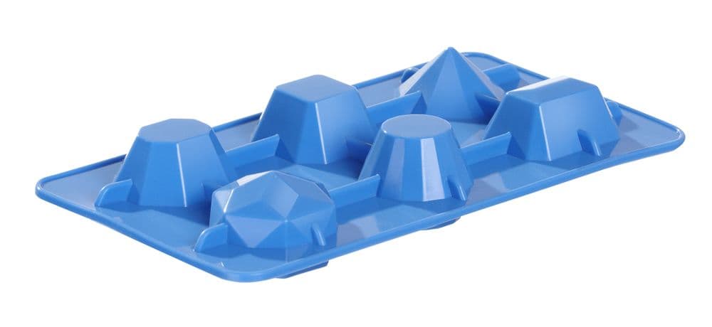 Jégkocka forma drágakő - BarUp - Kék - 2 db. - 190x105x(H)30mm - 2