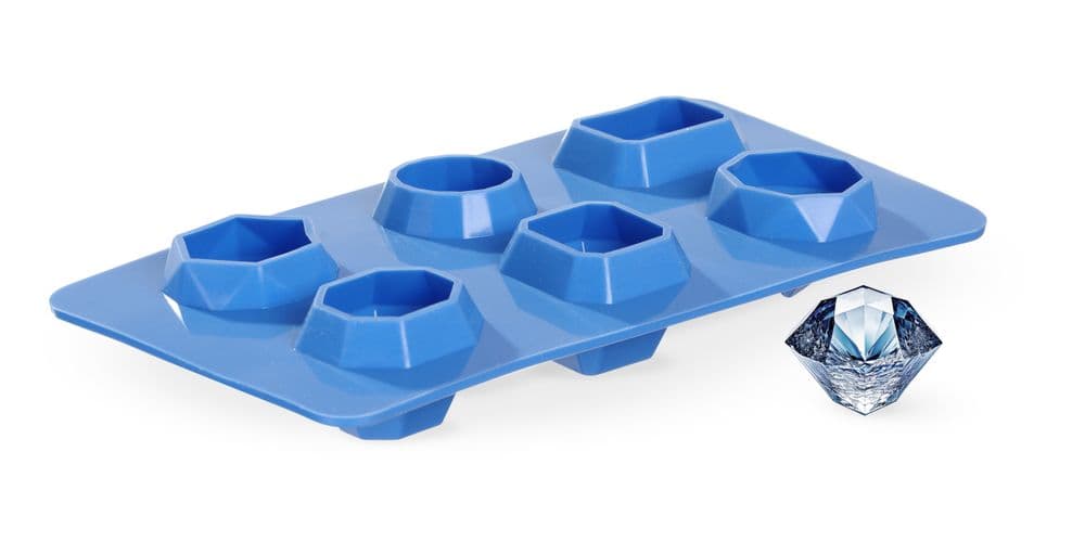 Jégkocka forma drágakő - BarUp - Kék - 2 db. - 190x105x(H)30mm - 3