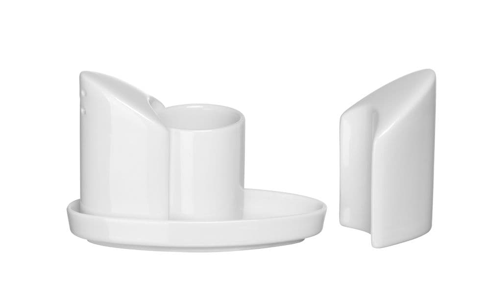 Fűszertartó készlet - bors - só  &  fogpiszkáló - 125x54x(H)90mm - 4