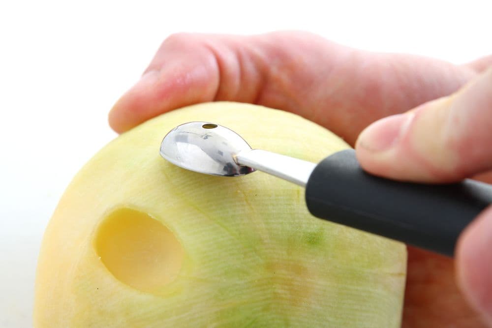 Ovális dinnye kanál - Fekete - (L)160mm - 2