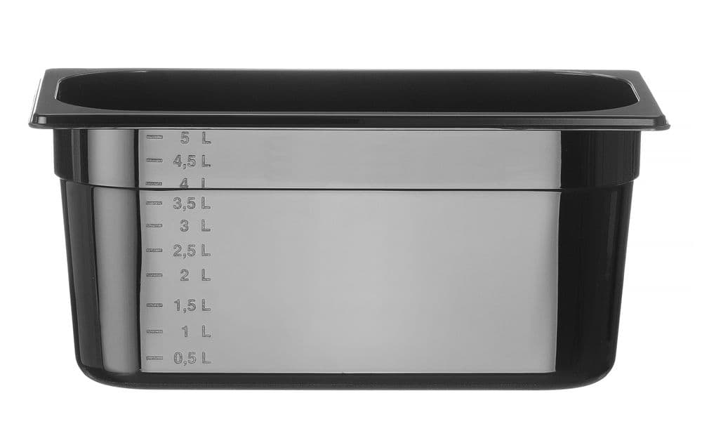 GN edény 1/3 - Profi Termékcsalád - GN 1/3 - 5,7L - Fekete - 325x176x(H)150mm