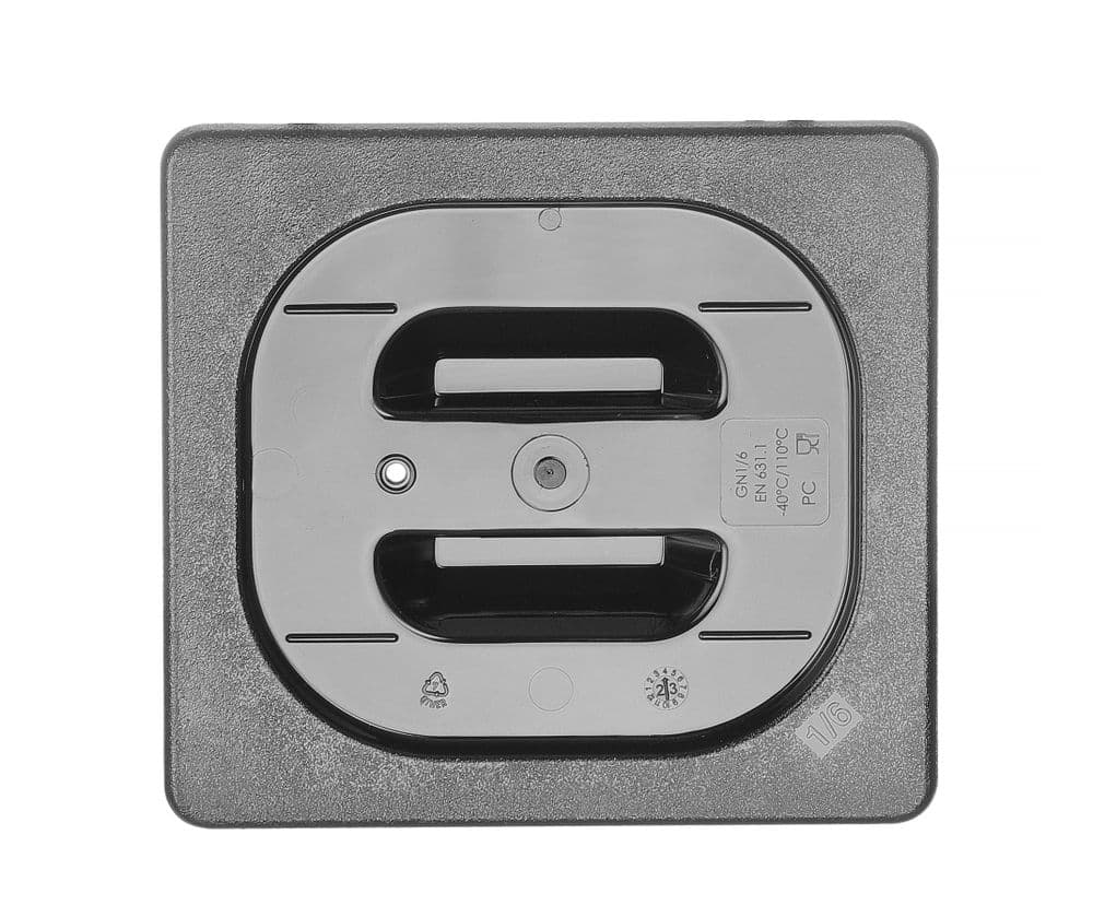 GN tető - GN 1/6 - Fekete - 176x162mm - 2