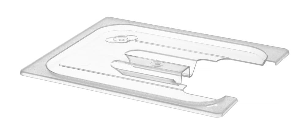GN tető - kivágással a sous vide merülőrúd számára - GN 1/2 - Átlátszó - 265x325mm - 2