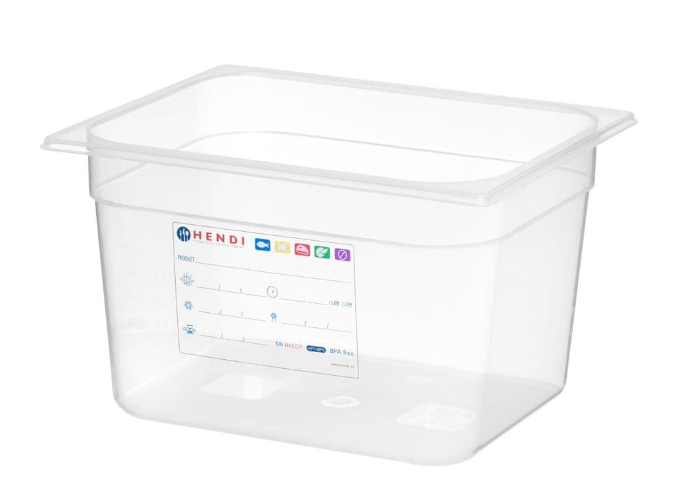 GN edény 1/2 - GN 1/2 - 12,5L - Átlátszó - 325x265x(H)200mm - 2