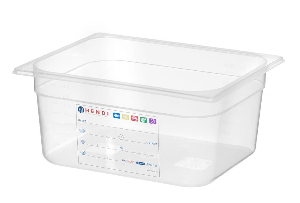 GN edény 1/2 - GN 1/2 - 9,5L - Átlátszó - 325x265x(H)150mm - 2