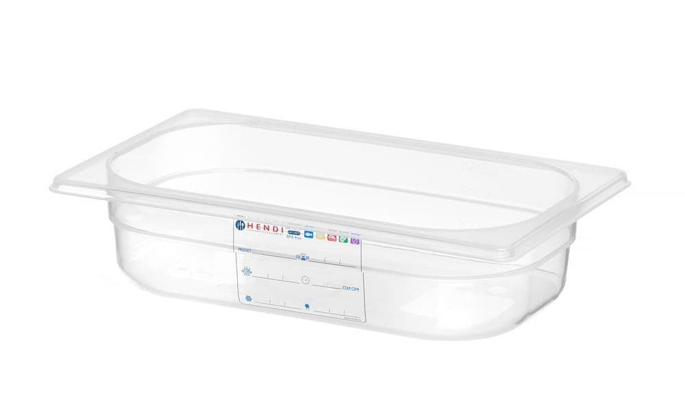 GN edény 1/4 - GN 1/4 - 1,8L - Átlátszó - 265x162x(H)65mm - 2