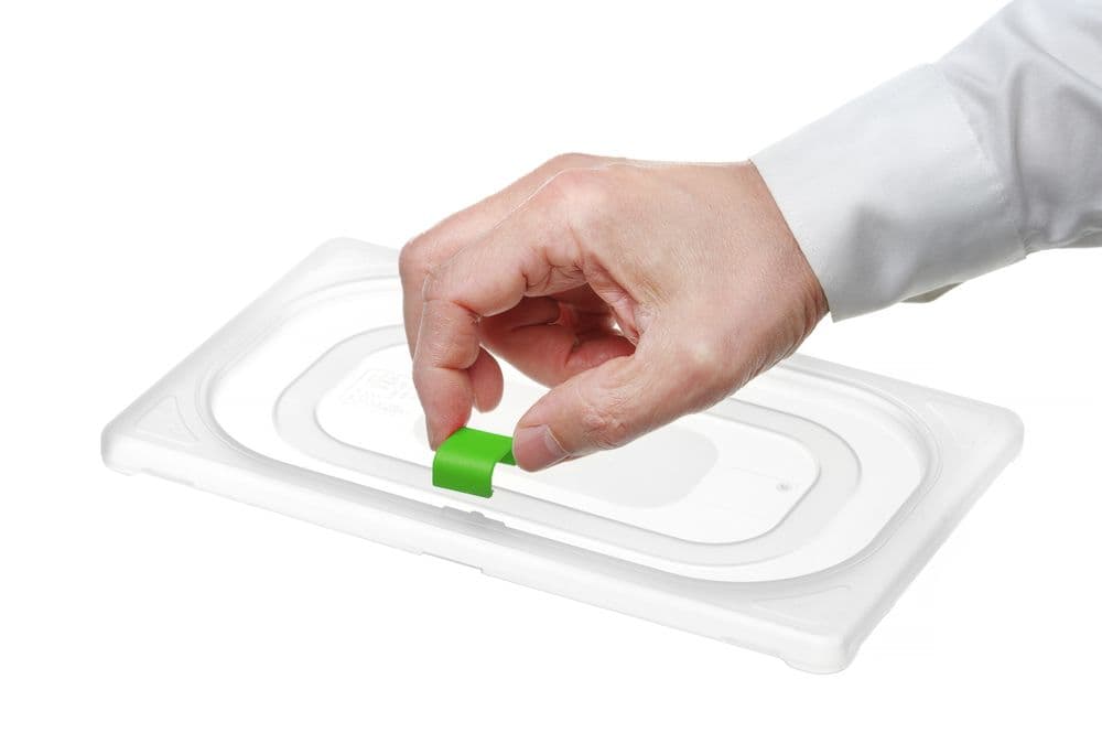 Tető csipesz HACCP tároló edényekhez - Zöld - 12 db - 3