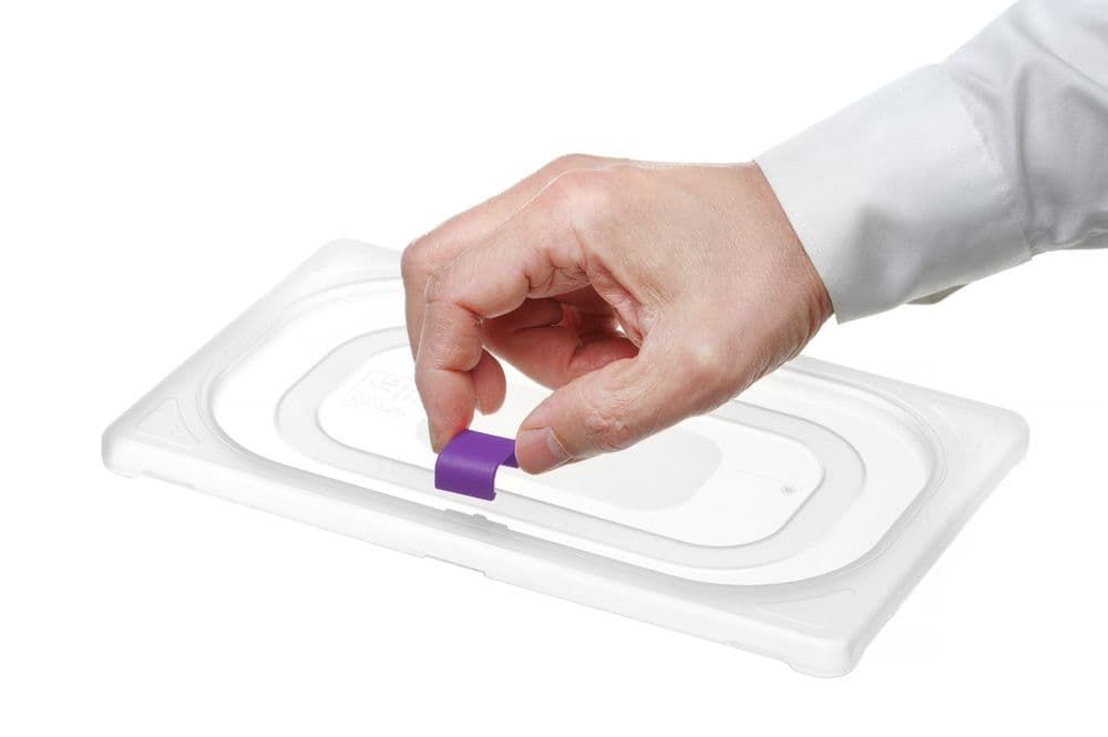 Tető csipesz HACCP tároló edényekhez - Lila - 12 db - 4