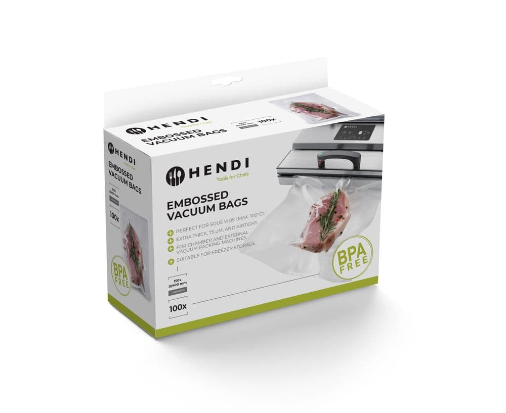 Bordázott vákuum tasakok - 100 db. - 150x400mm