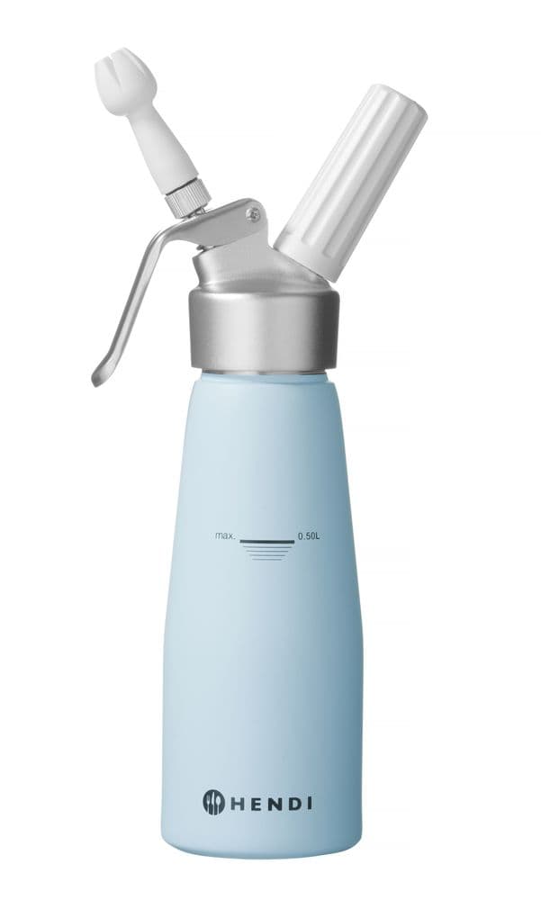 Habszifon habverő - 0,5L - Pasztell kék - ⌀80x(H)260mm