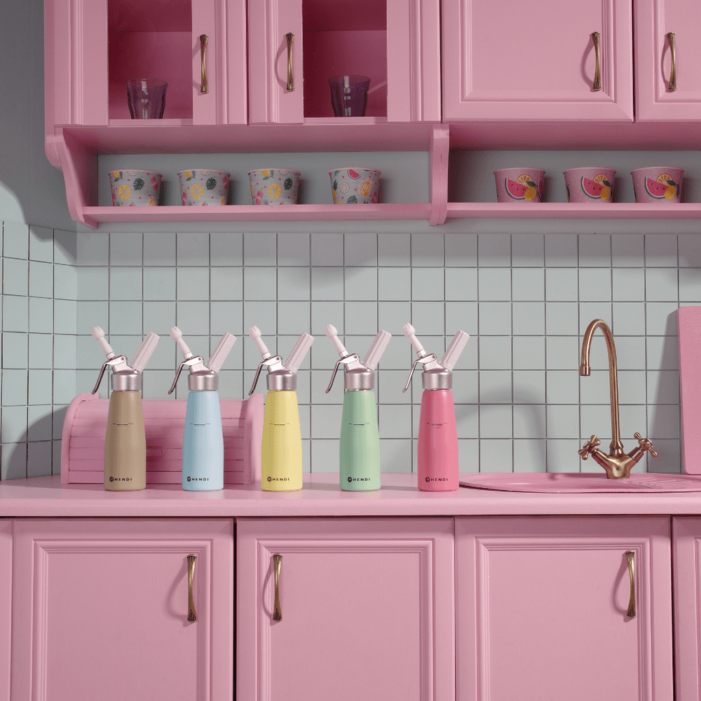 Habszifon habverő - 0,5L - Pasztell zöld - ⌀80x(H)260mm - 4