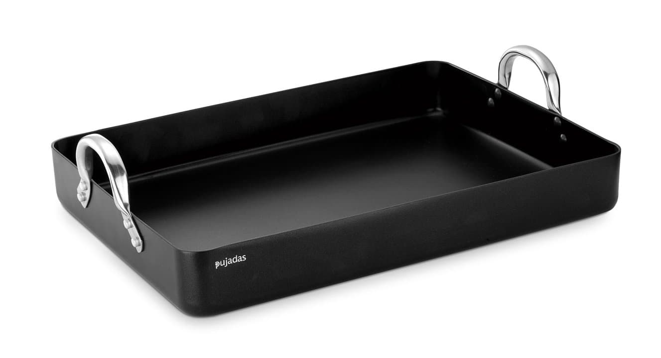 Presentation roasting pan 40 x 30 cm 6.3 liter capacity aluminum with nonstick coating and fixed handles