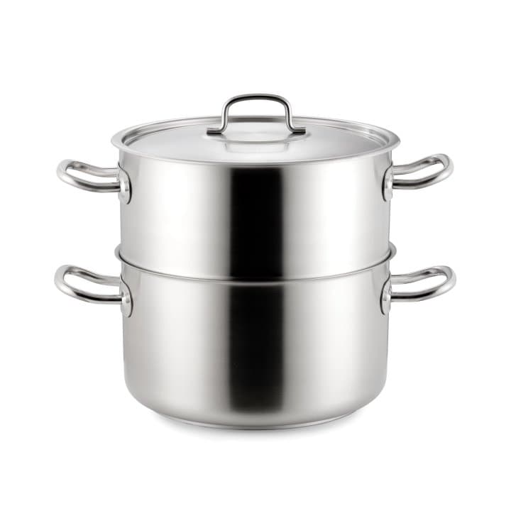 Inox-Pro steam pot set with 35 cm bottom and upper pot with lid