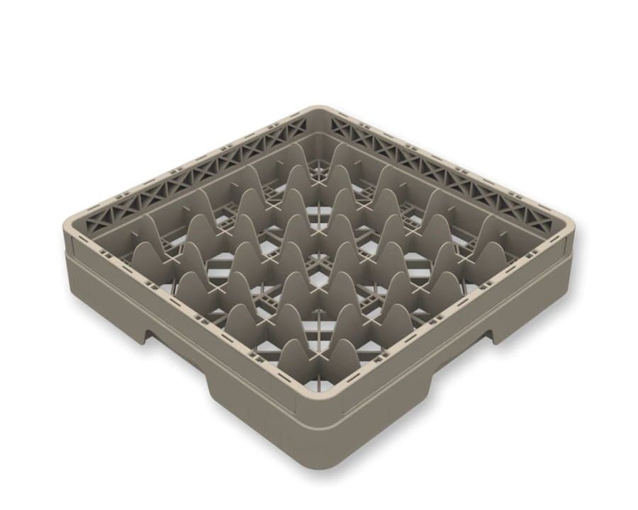 Closed Flap Rack 25-compartment rack full size polypropylene in beige