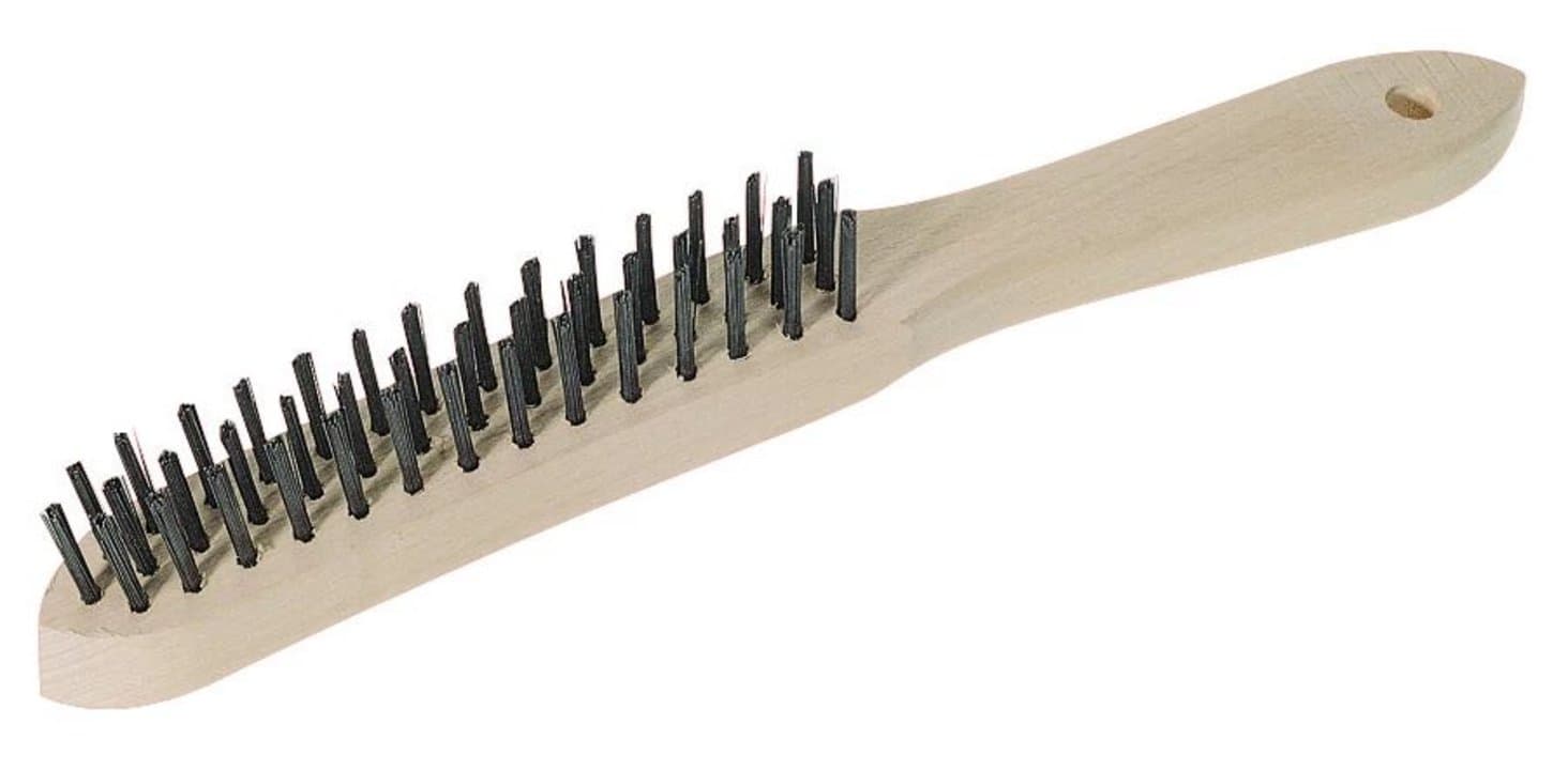 Cleaning brush 27 cm wood with metal bristles