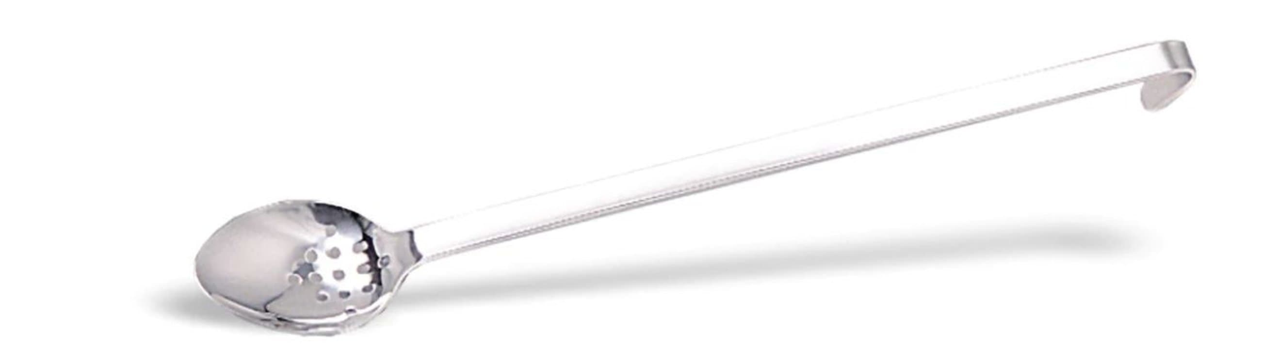 Professional One piece perforated spoon 37 cm stainless steel