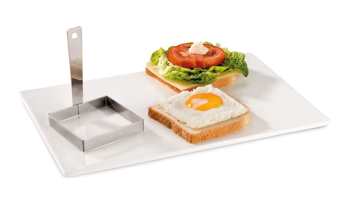 Squared egg mould 8.5 cm stainless steel