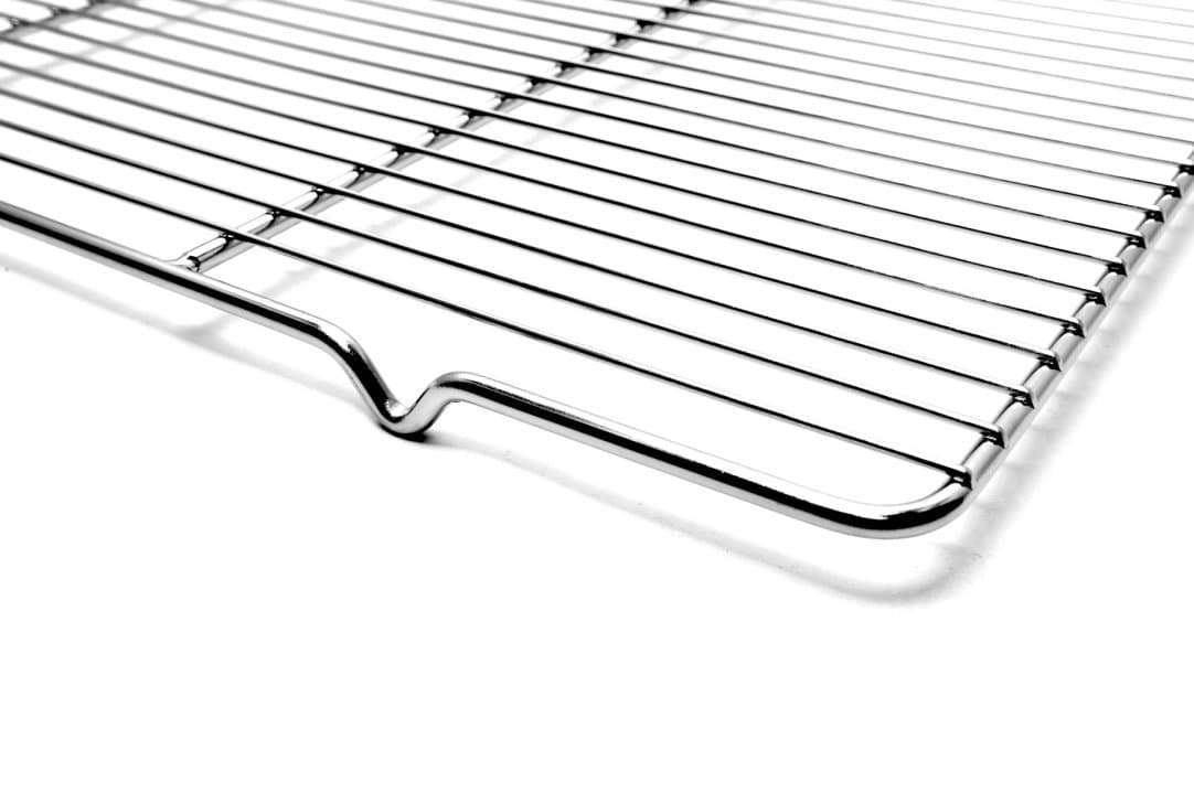 Stainless steel pastry grid 60 x 40 cm with feet