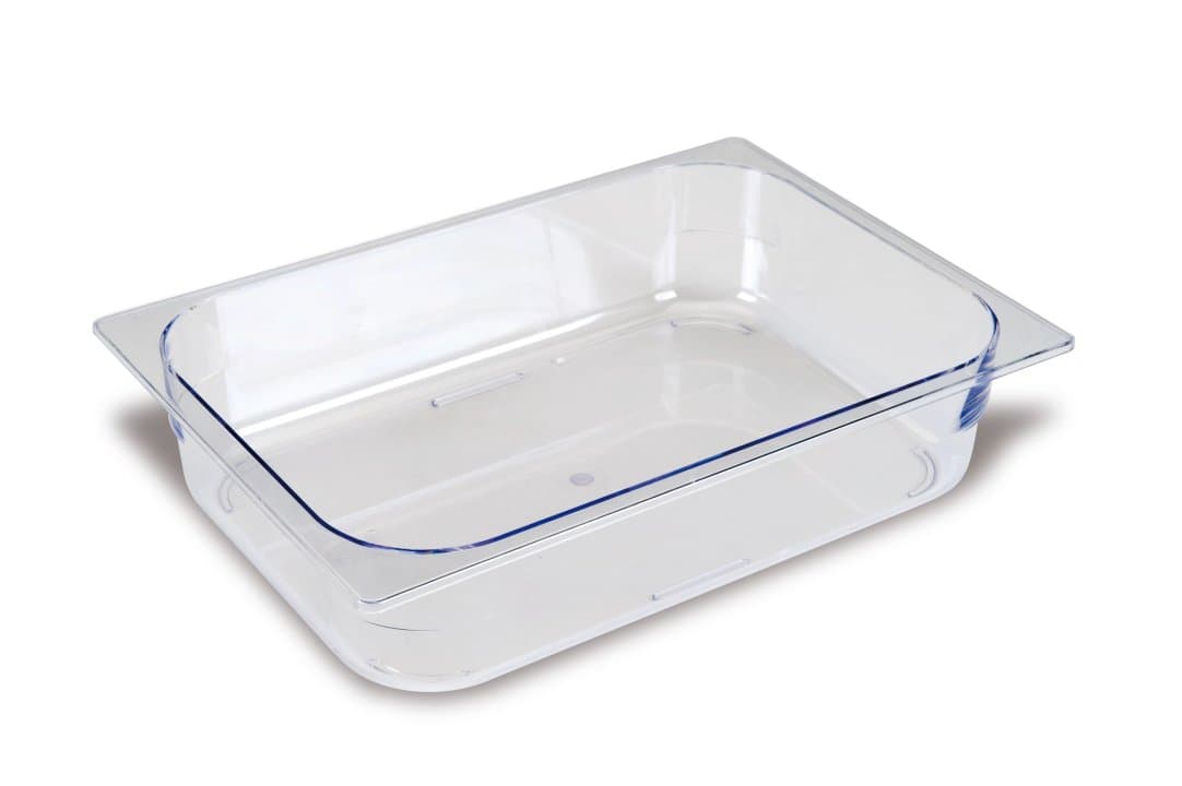 Ice cream pan 36 x 25 x 8 cm 5.4 liter clear polycarbonate