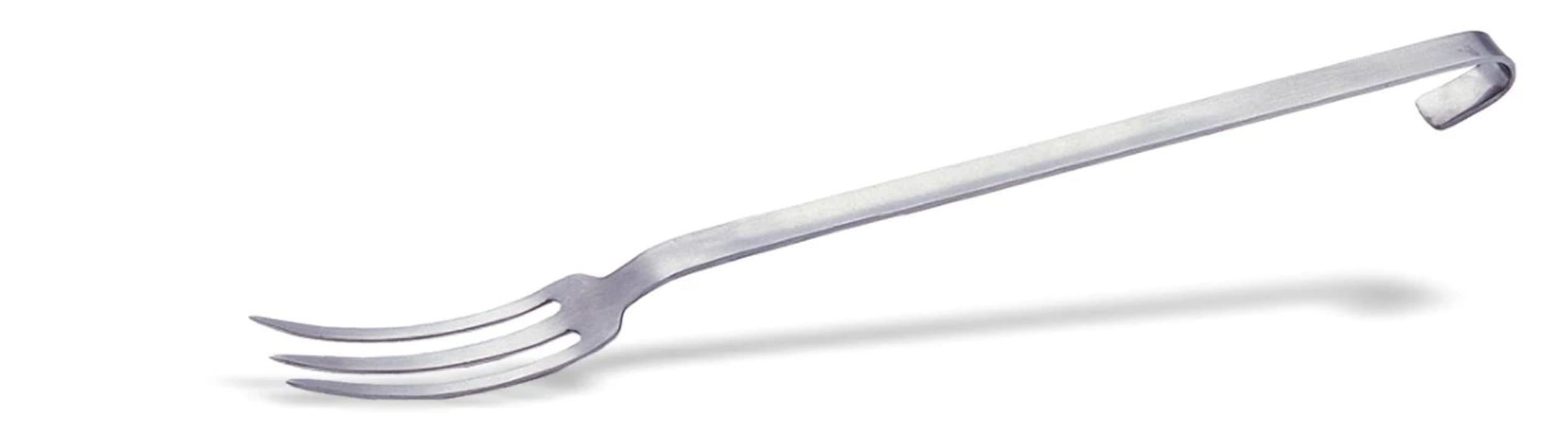 3 prongs one piece meat fork 47 cm stainless steel