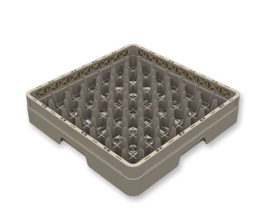 Closed Flap Rack 49-compartment rack full size polypropylene in beige