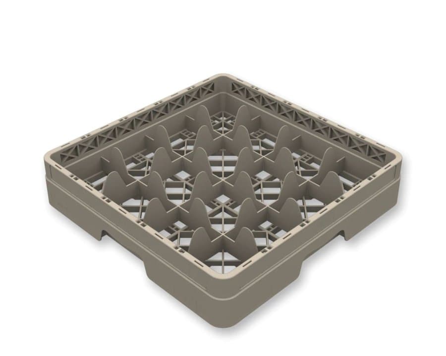 Closed Flap Rack 16-compartment rack full size polypropylene in beige