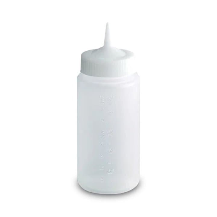 16-ounce Traex® Color Mate™ clear ridged wide-mouth single-tip squeeze dispenser