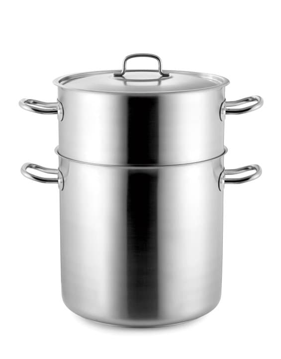Inox-Pro couscous set with 35 cm diameter bottom pot and upper pot with lid