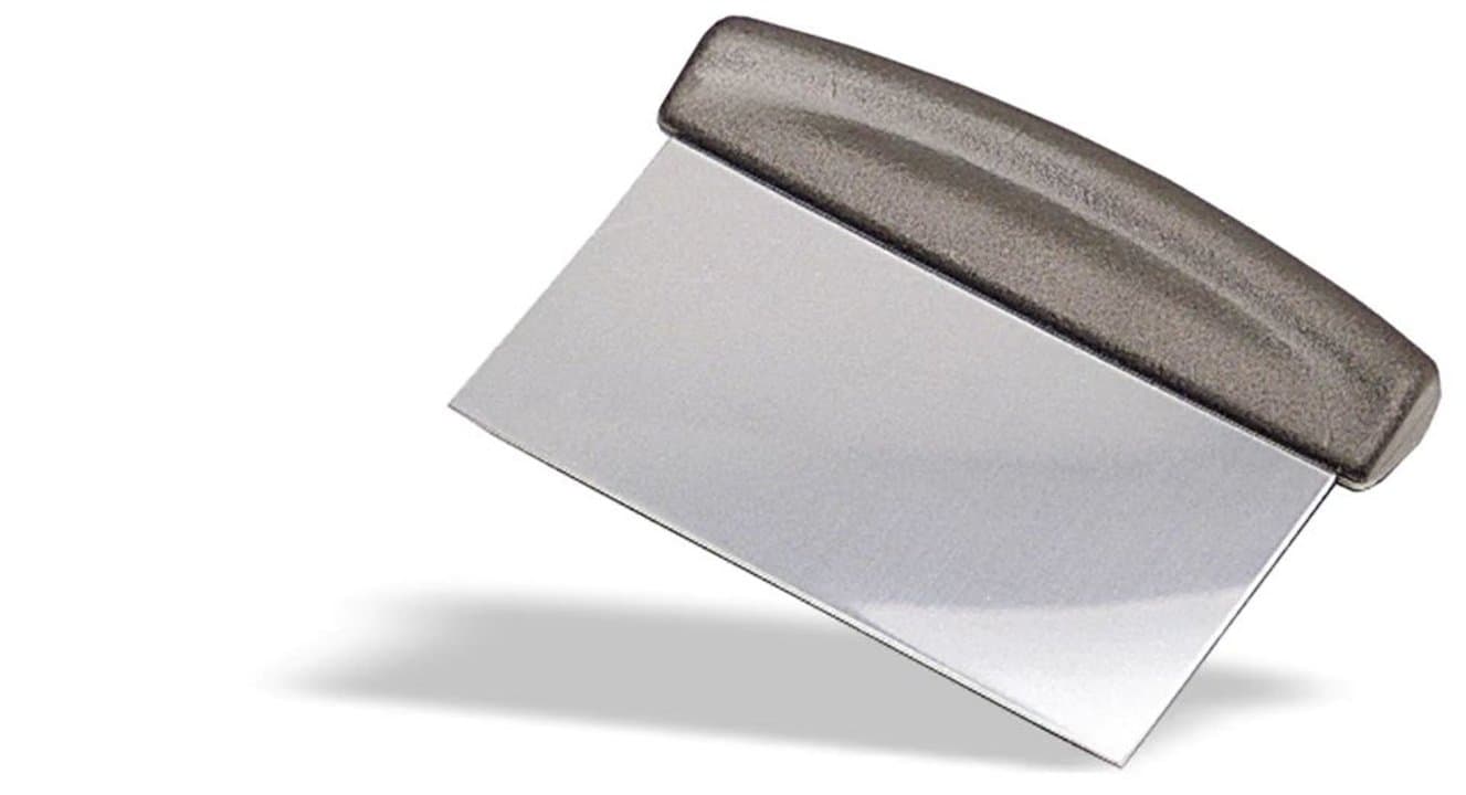 Dough scraper 15 cm stainless steel with black ABS handle
