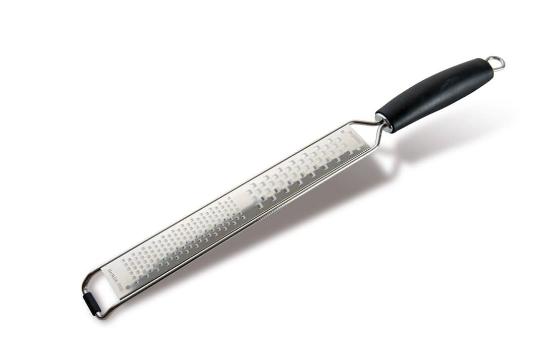 Stainless steel “slim” fine grater with handle