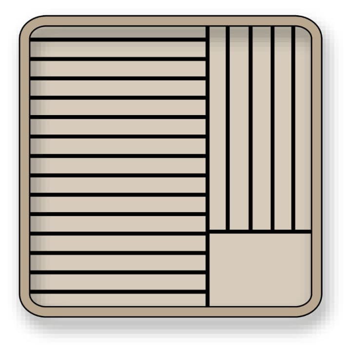 Flap Rack plate rack full size polypropylene in brown for 20 plates 25 to 28 cm