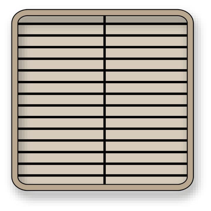 Flap Rack plate rack full size polypropylene in brown for 30 plates 20 to 22 cm