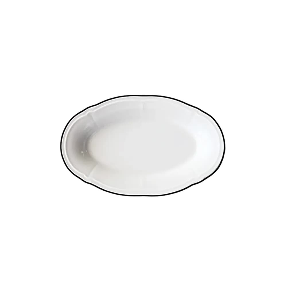 Black Line Fulya ovális tálalótál 21 cm