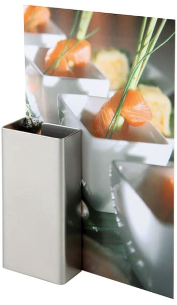 2 db. szett menue card holders 8,5 x 4 cm, height 4 / 8,5 cm