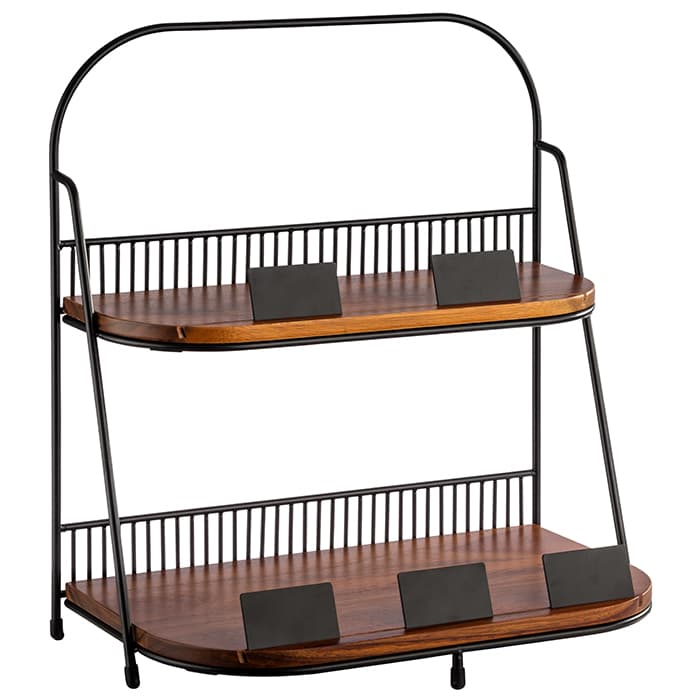 2 tier tálca 35,5 x 21 cm, m: 40 cm