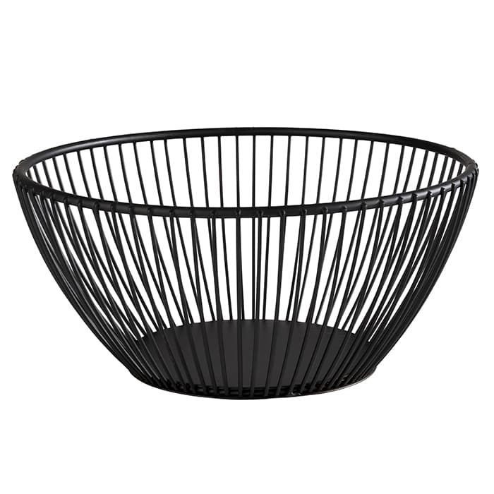 Svart kosár fekete átm. 17,5 cm, m: 8 cm