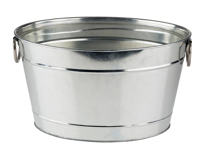 Tin beverage tub 40 x 28 cm, m: 22 cm